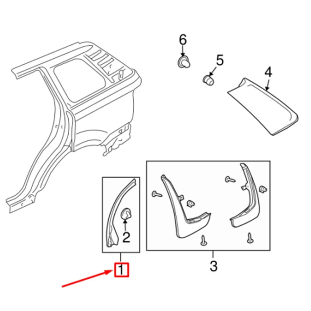 Rear Flare Wheelarch Moulding for Land Rover Range Rover Sport (2006–2013)