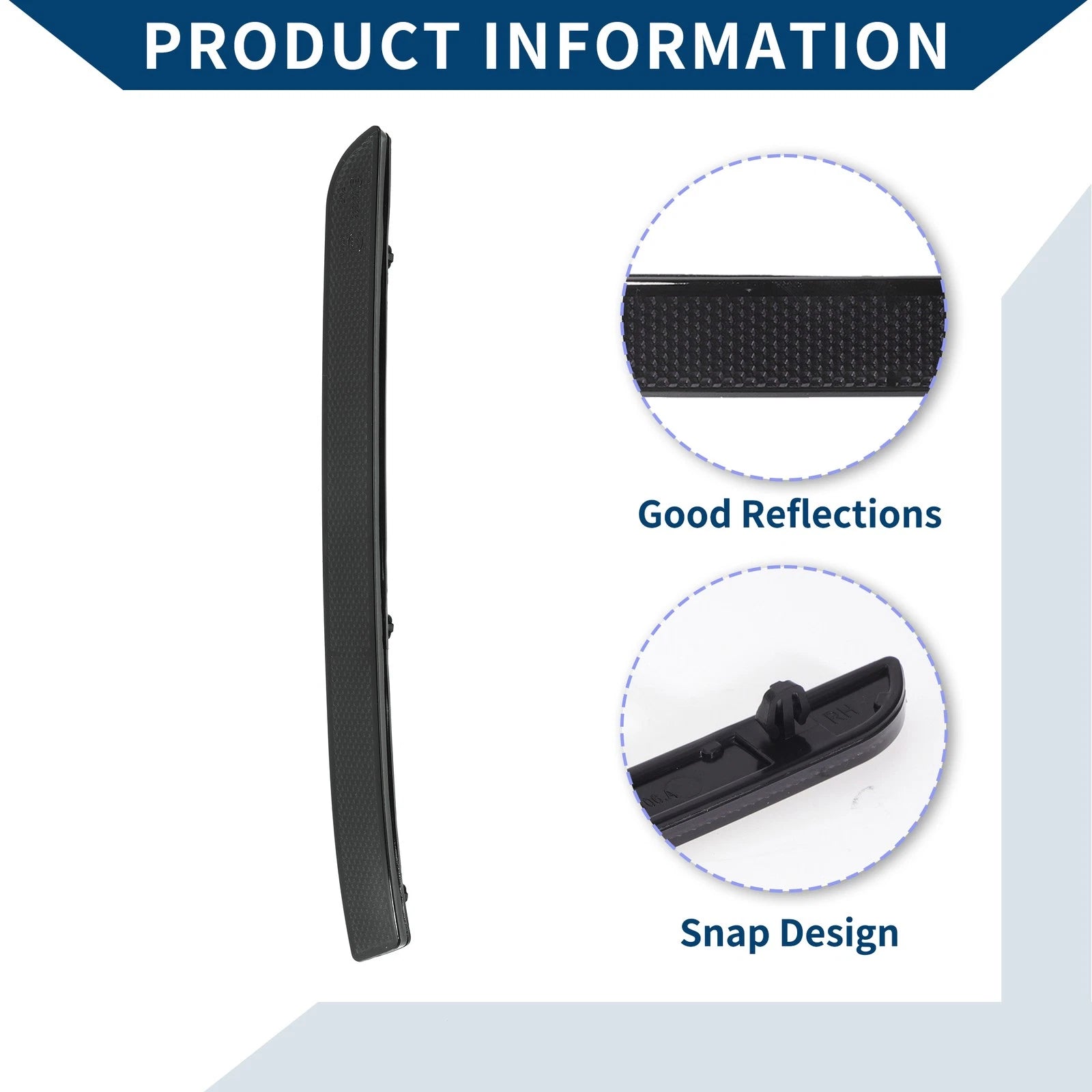 Rear Left Bumper Reflector No. 7E0945106A for VW Transporter T5 (2012–2016)