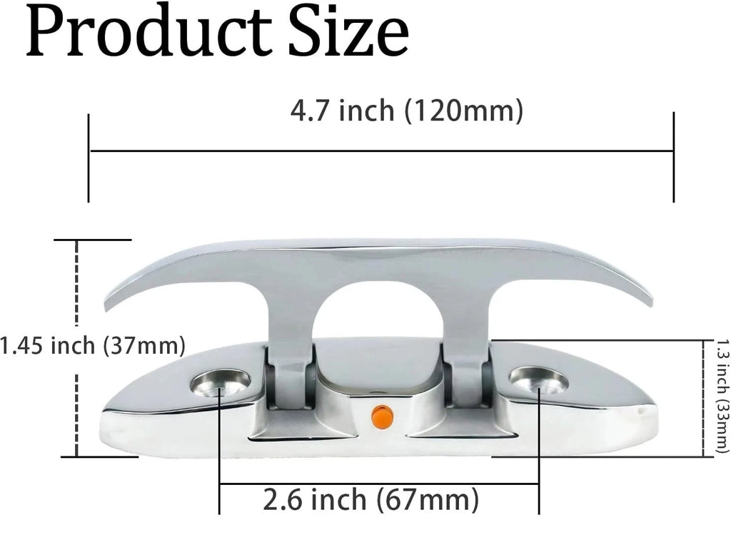 Set of 4 Folding Boat Cleats for (316 Stainless Steel)