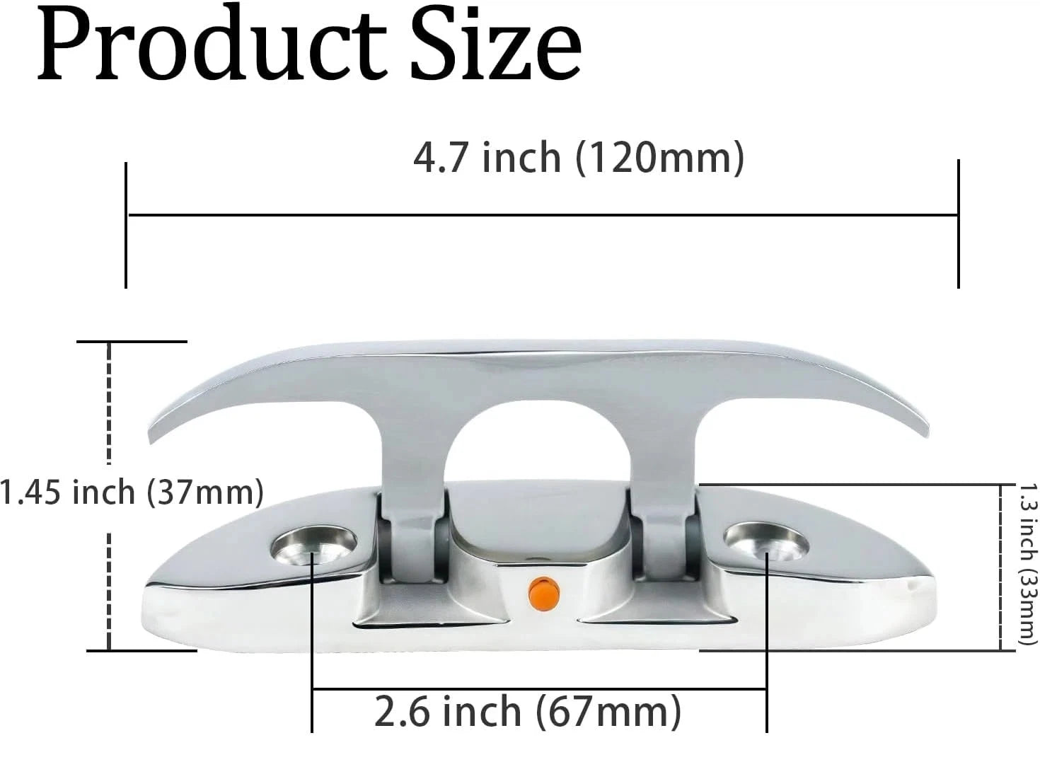 Set of 4 Folding Boat Cleats for (316 Stainless Steel)