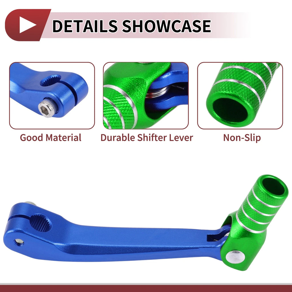 Gear Shift Lever for Honda CRF150F (2003–2017) - Blue Green Silver Tone