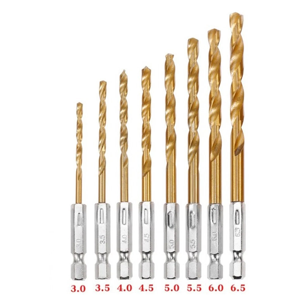 8Pcs Hex Shank Drill Bits for Cordless Screwdrivers