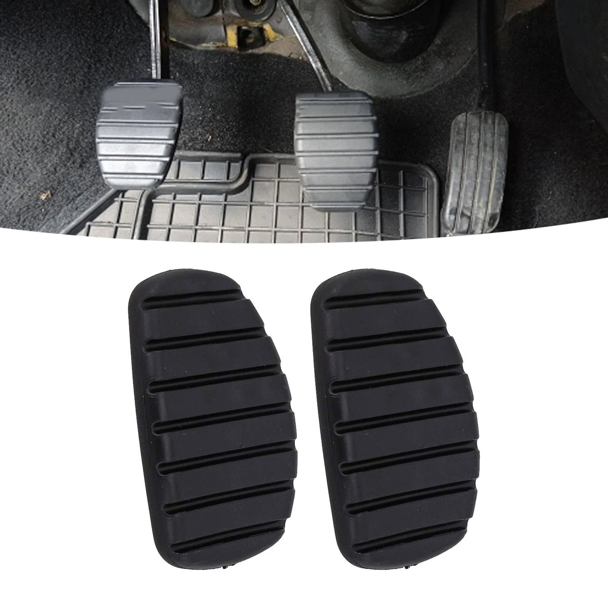 Rubber Brake Pedal Cover Set Compatible with For Vauxhall Manual Models