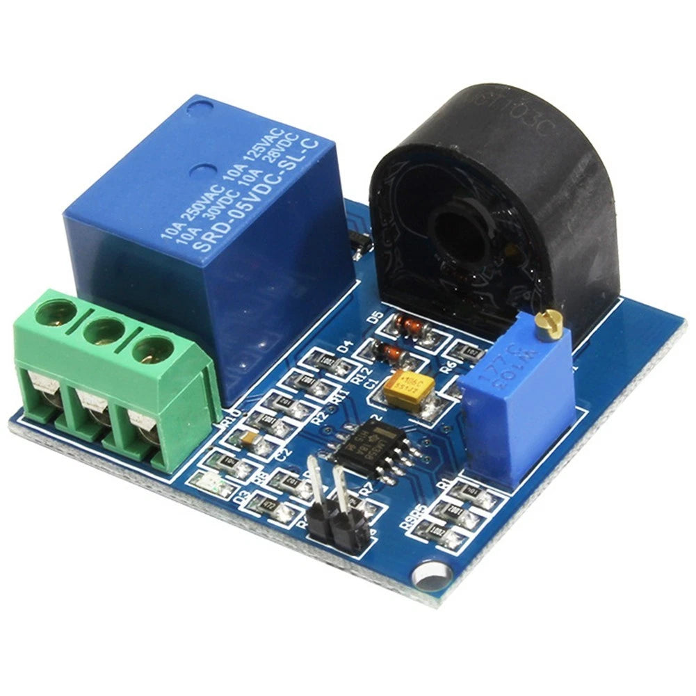 AC Current Sensor for Control Panels (5A Detection Range, NO/NC Relay)