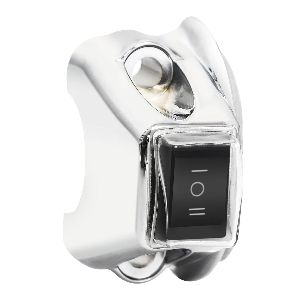Fog Headlight Horn Switch Button for Harley Road King Glide (Chrome)