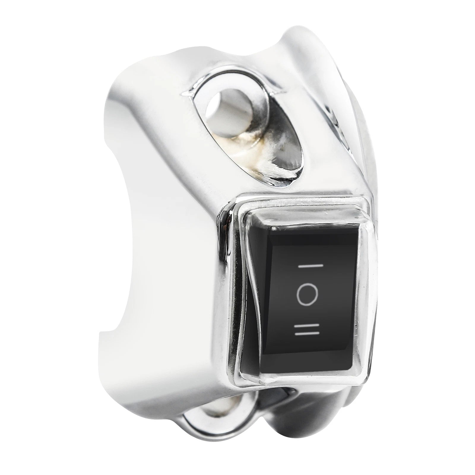 Fog Headlight Horn Switch Button for Harley Road King Glide (Chrome)