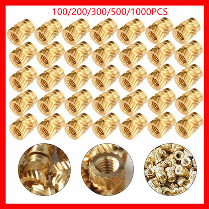 M3 Thread Knurled Brass Inserts (100-1000PC) - Heat Resistant