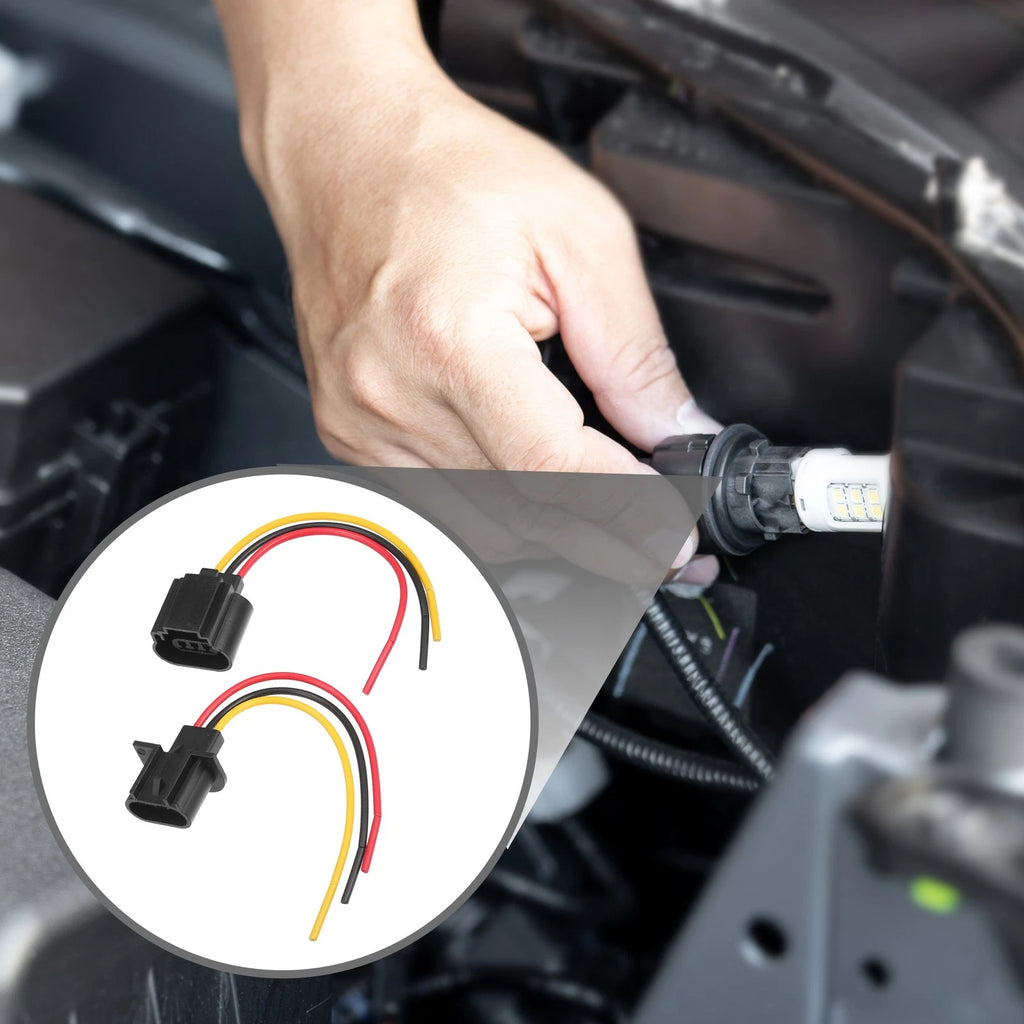 2X LED Bulb Socket Wiring Harness Connector Pigtail Plug for Car