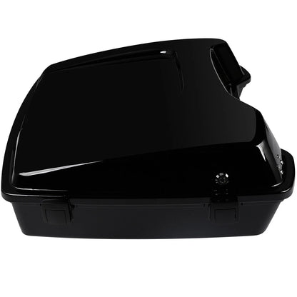 Black Razor Trunk with Latches for Harley Touring Road King Glide (1997–2013)