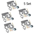 Set of 5 Carburetor Repair Kits for Briggs & Stratton 394989, 243431, 243432, 243434