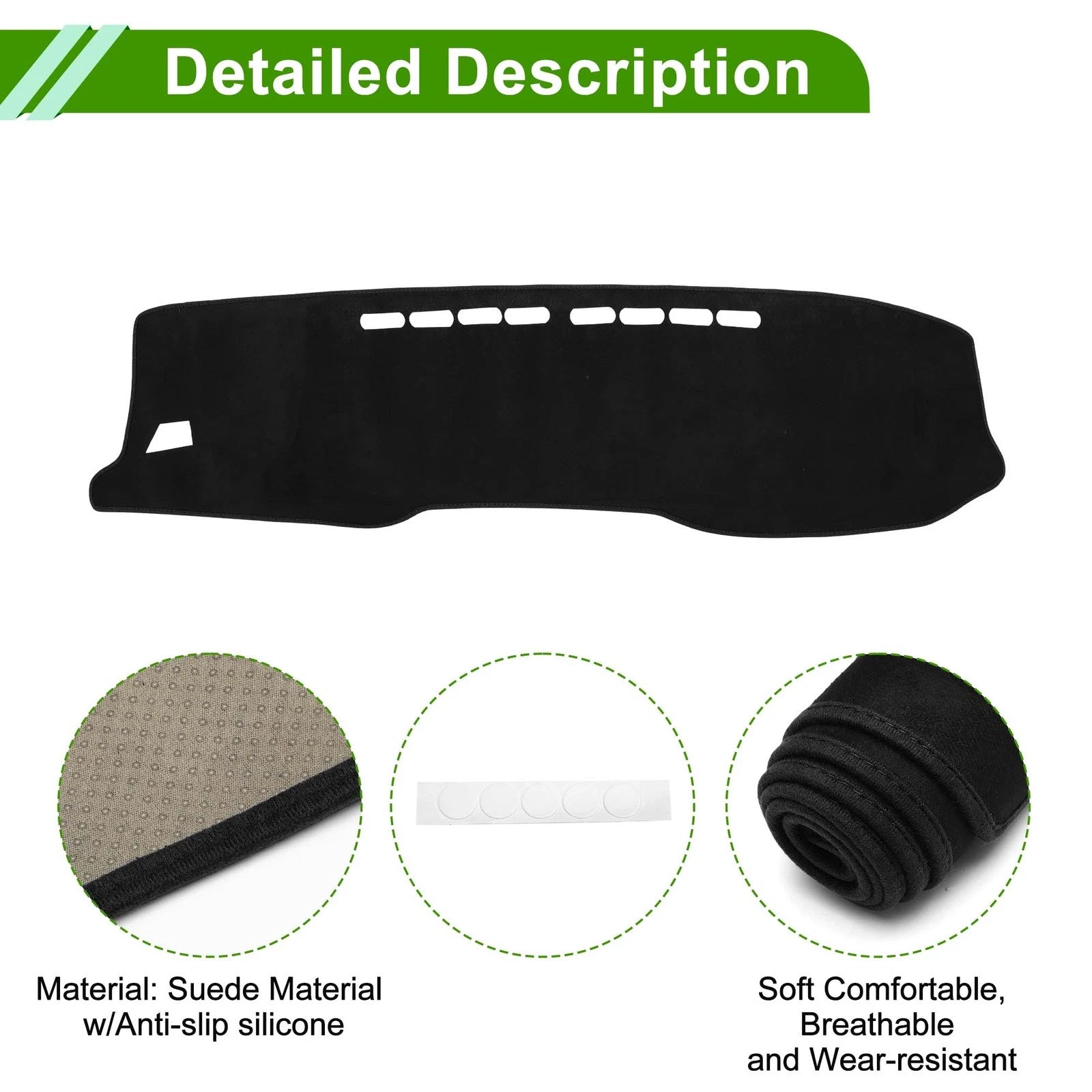 Dashboard Dash Cover Mat for Toyota Hilux Gun125 (2017–2020) Sun Protector