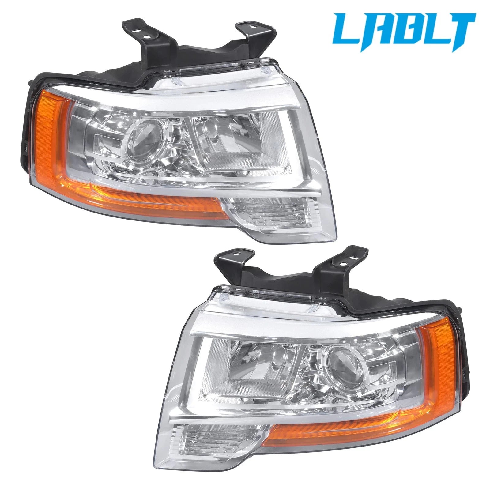 Set of 2 Projector Halogen Headlights for Ford Expedition (2015–2016)