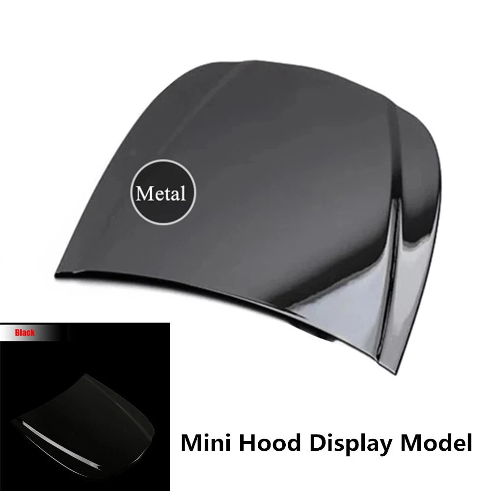 Small Mini Black Car Hood Vinyl Wrap Display Model