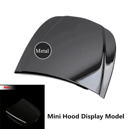 Small Mini Black Car Hood Vinyl Wrap Display Model