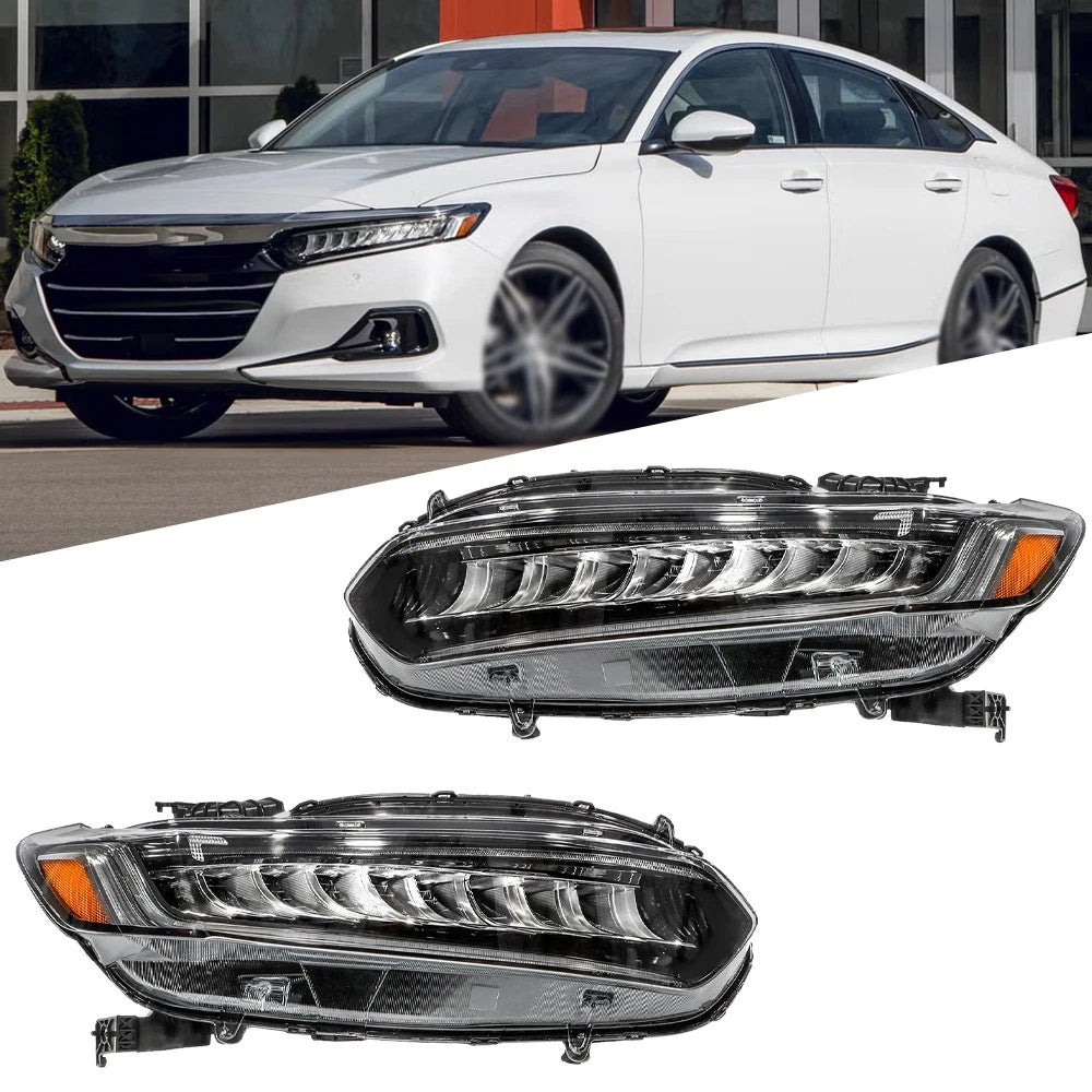 LED Headlights for Honda Accord (2021–2022) Black Housing Left+Right