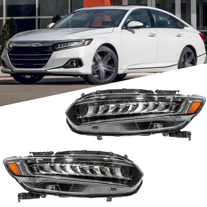 LED Headlights for Honda Accord (2021–2022) Black Housing Left+Right