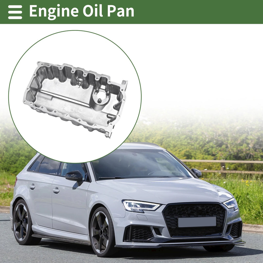 Engine Oil Pan Replacement for Audi A3 (2012–2020) Left Side Aluminum
