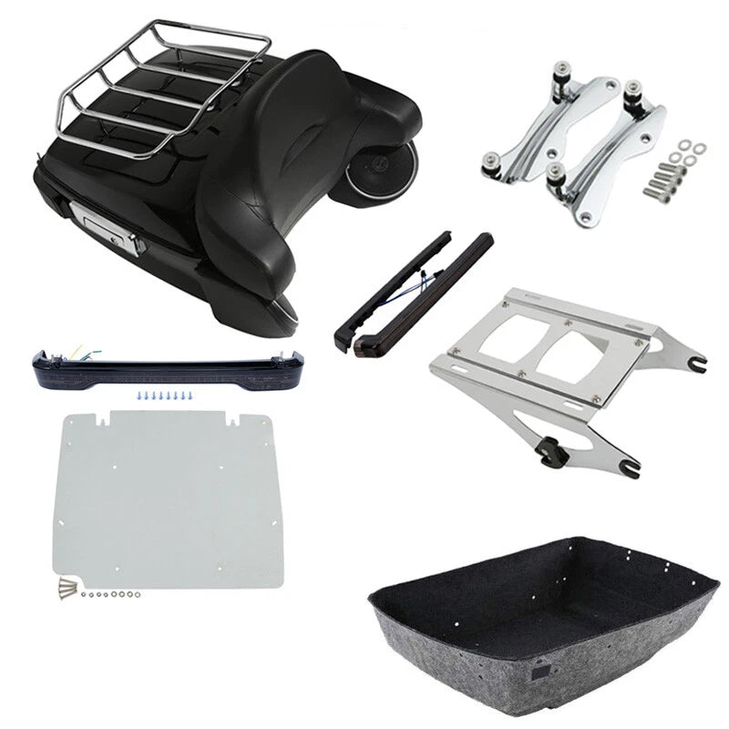 Trunk Pad Luggage Rack LED Light Speaker Mount for Harley Touring (2014–2026)