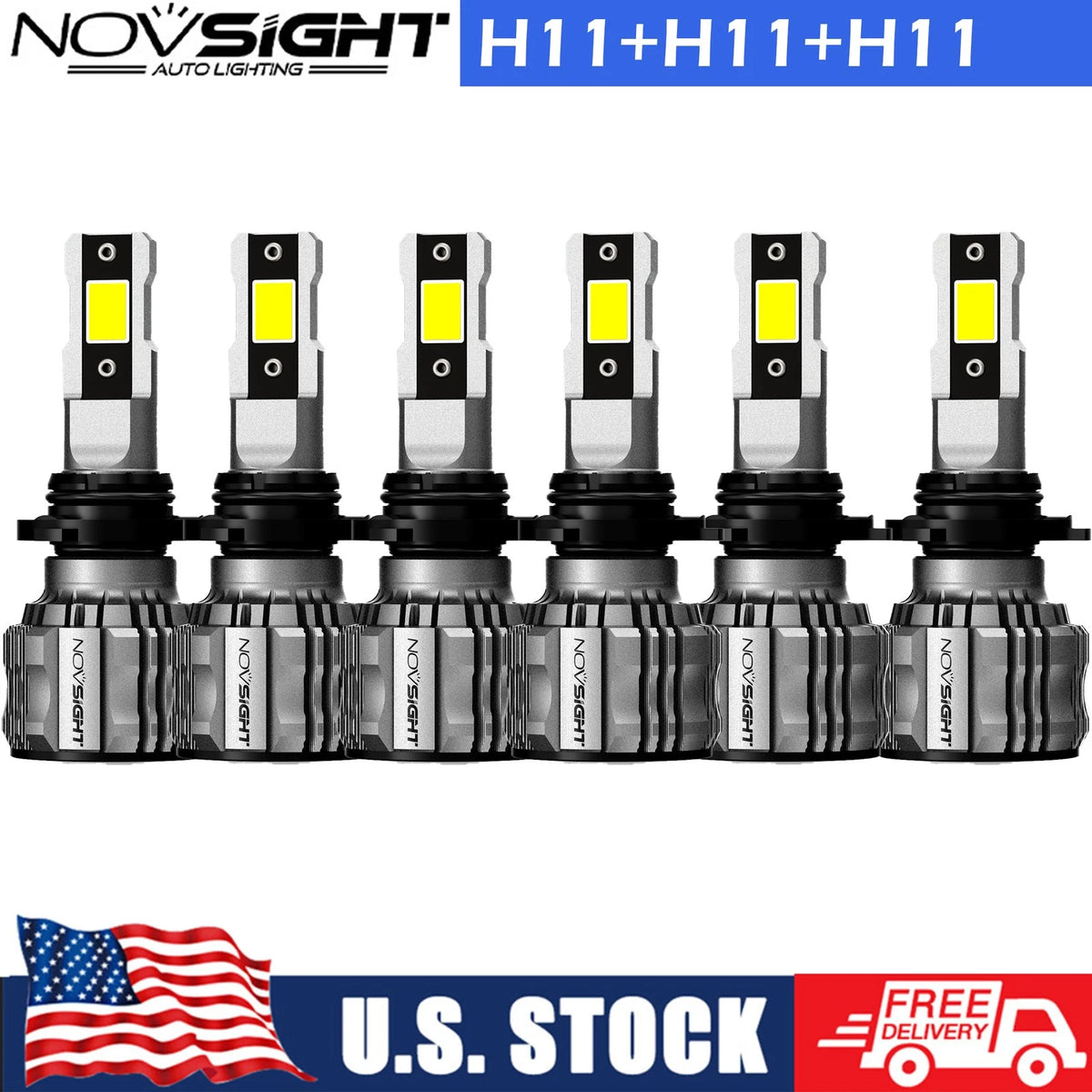 6X H11 LED Headlight Kit Bulbs for Chevrolet Impala Limited (2014–2016)