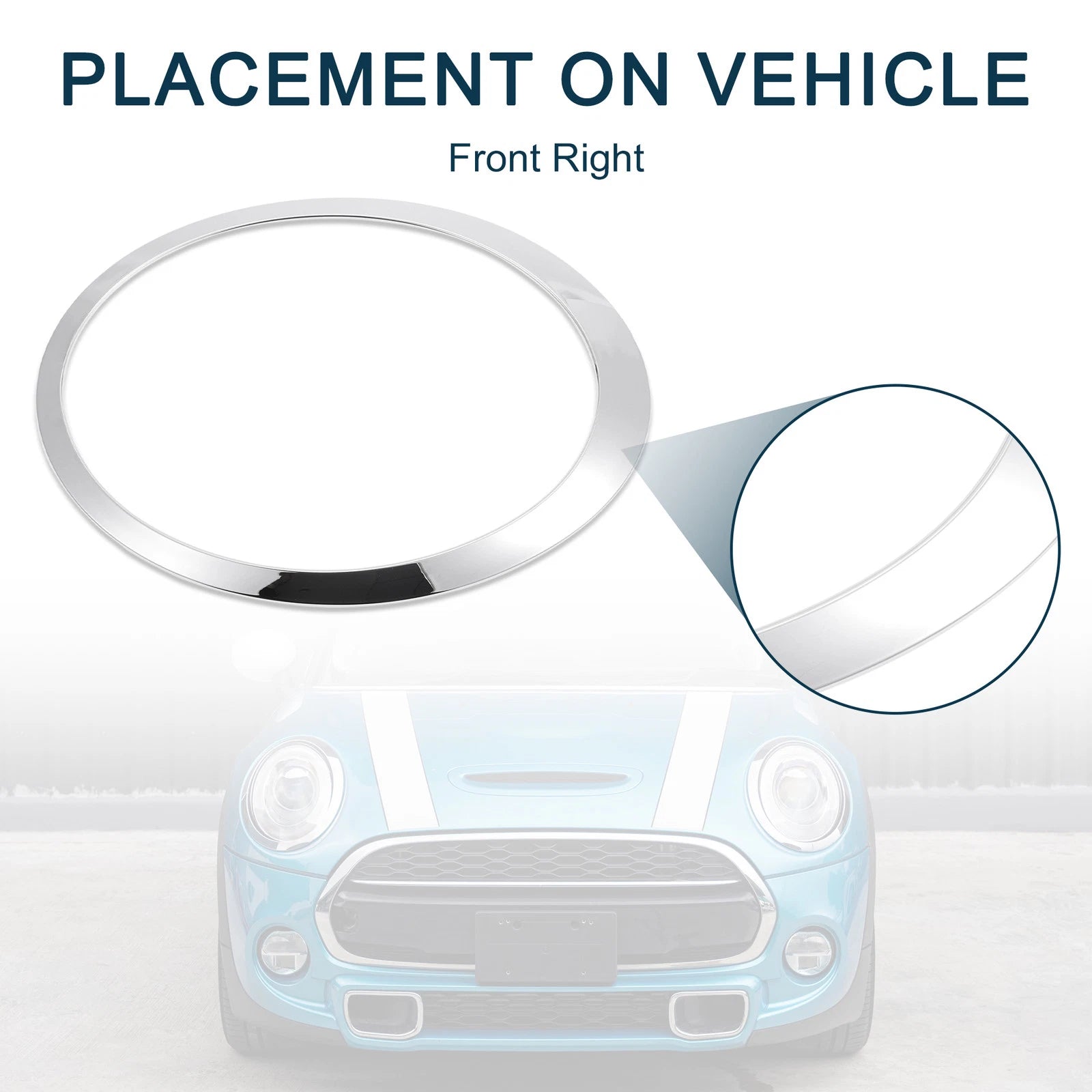 1pc Headlight Trim Bezel for Mini Cooper (2007–2015) No. 51137149906