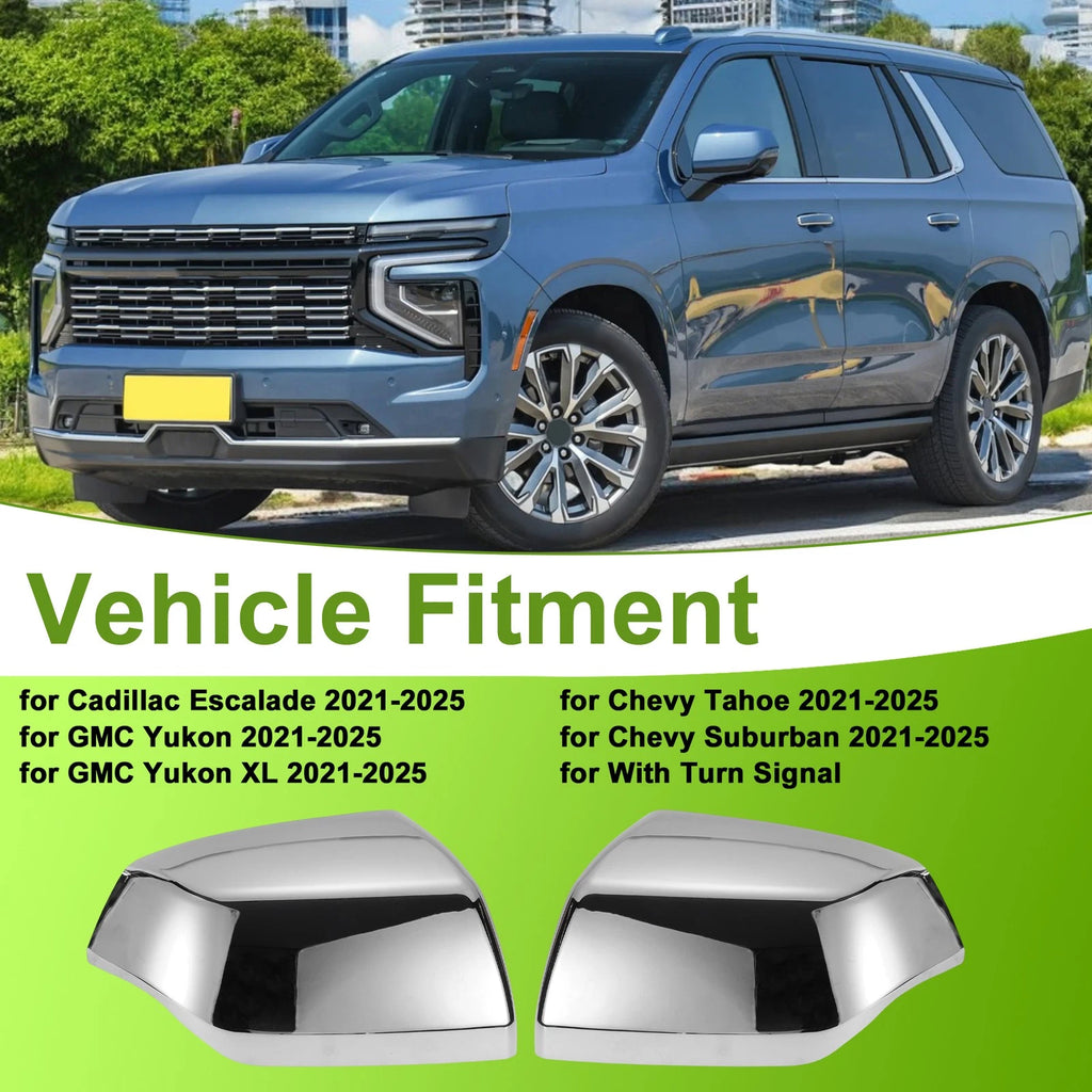 Left Right Side Mirror Cover Cap Replacement Pair for Cadillac Escalade (2021–2025)
