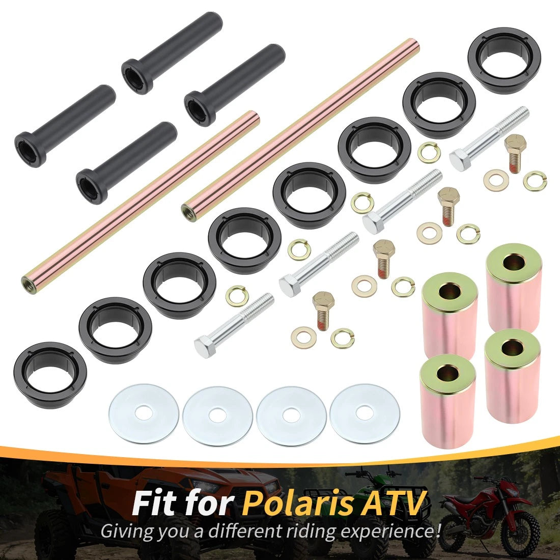 Rear Lower A-Arm Bushing Kit for Polaris Sportsman MV7 400 450 500 600 700 800 (2000–2023)