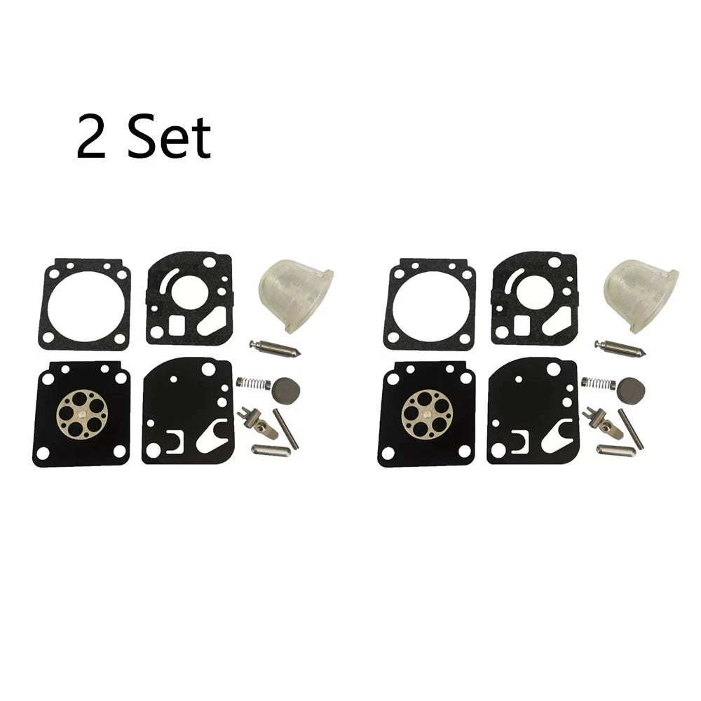 Set of 2 Carburetor Repair Kits for Zama C1U-W18 C1U-W18A C1U-W24 RB-115