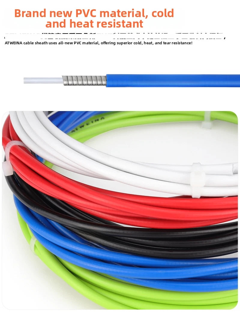 2X Bicycle Brake Cable Set - Rust Resistant Zinc Plated