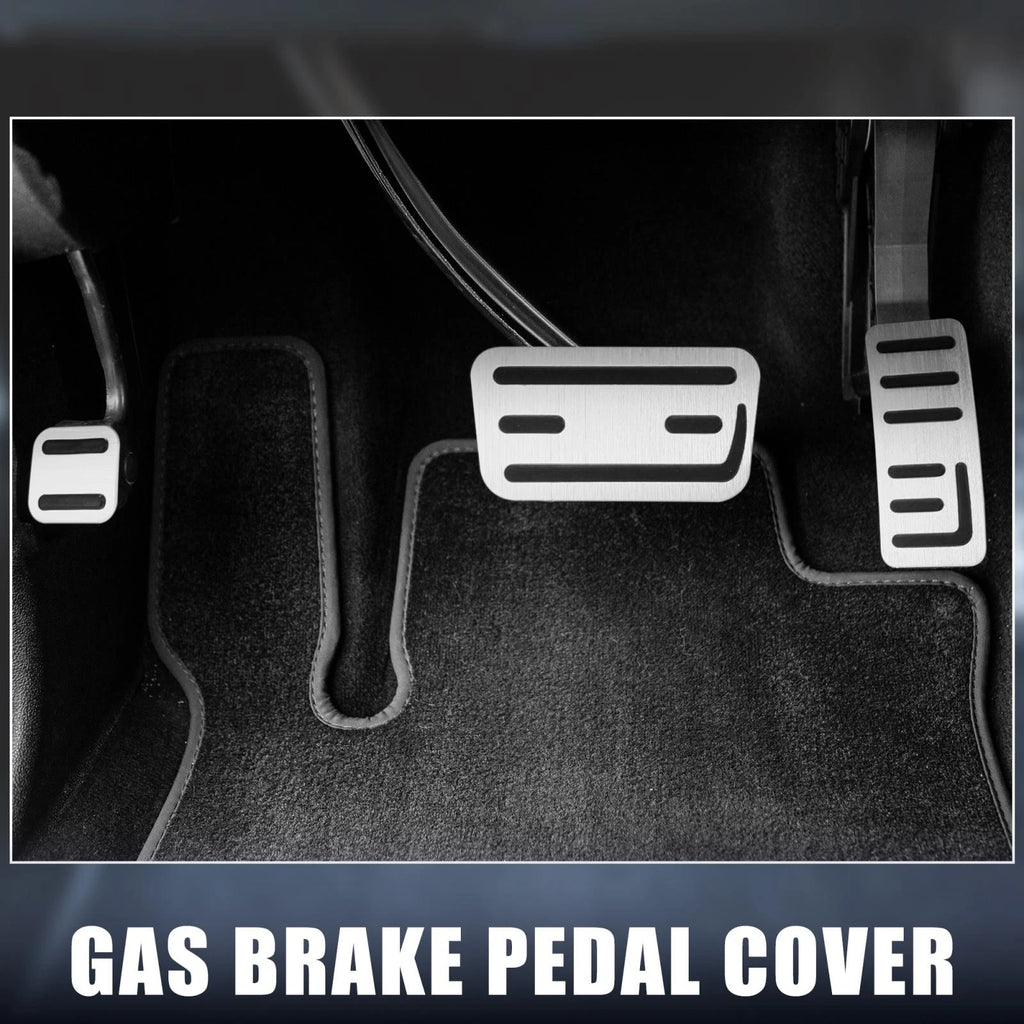 Pedal Pad Footrest Kit Replacement for Honda Fit 2021 Silver Tone