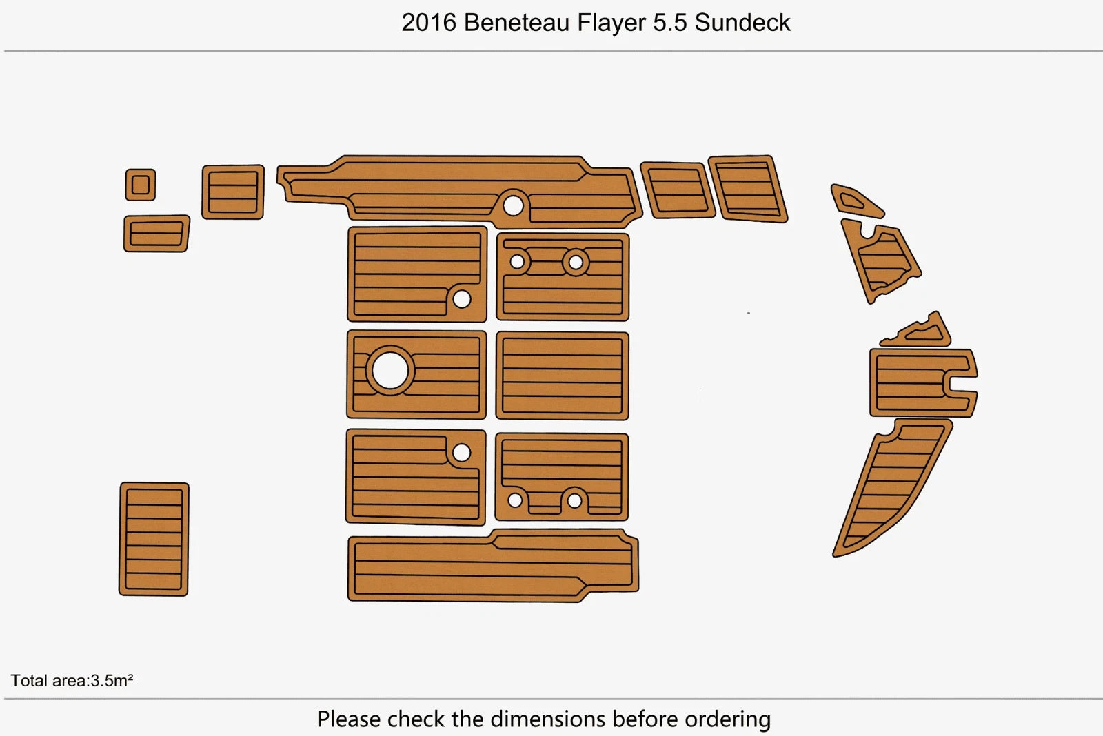 EVA Pad Flooring Mat for Beneteau Flayer 5.5 Sundeck (2016)