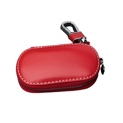 Leather Car Remote Key Zipper Bag for Auto Accessories