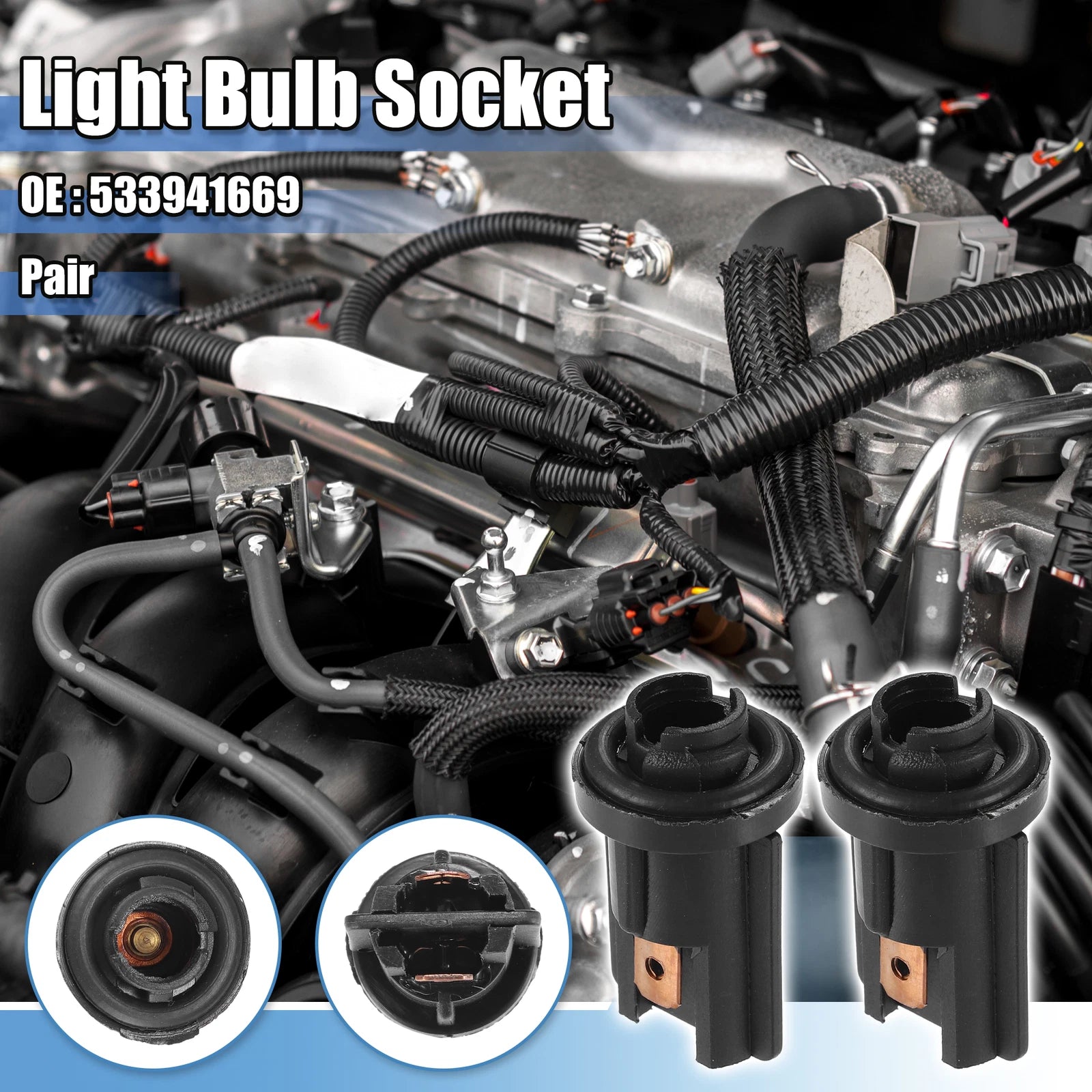 1 Pair Light Bulb Socket for Volkswagen Golf