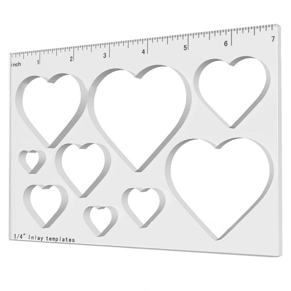Router Templates for Heart and Triangle Inlays