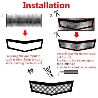 40"x13" Universal Racing Grills Cuttable Front Bumper Honey Comb Mesh