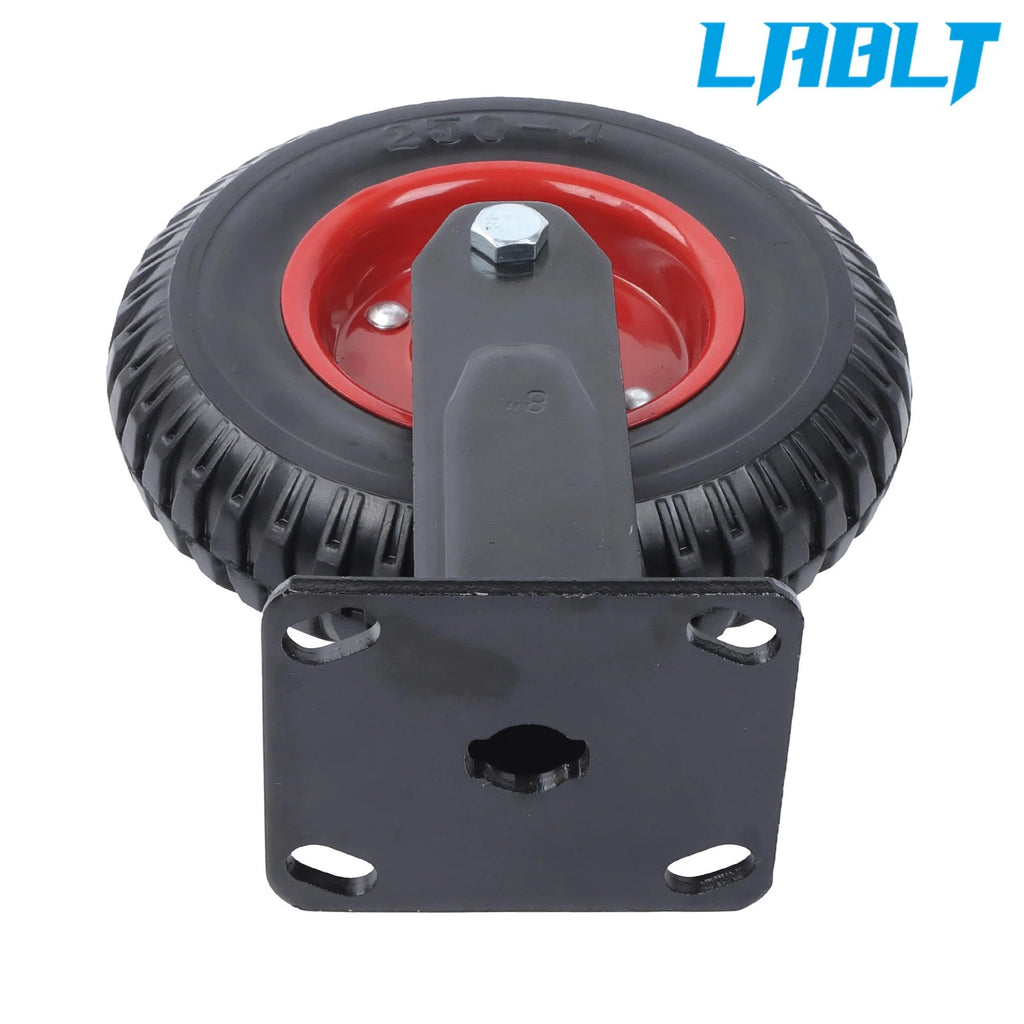 Set of 4 Heavy-Duty 8" Fixed PU Casters for Various Applications