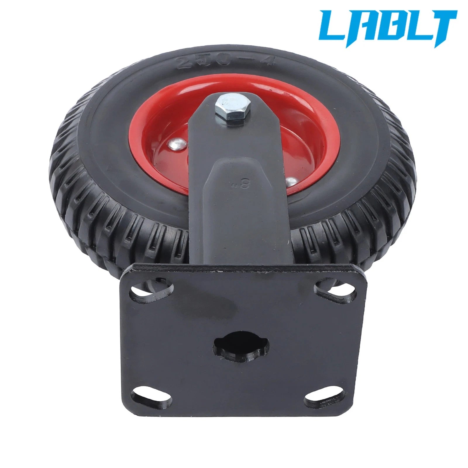 Set of 4 Heavy-Duty 8" Fixed PU Casters for Various Applications