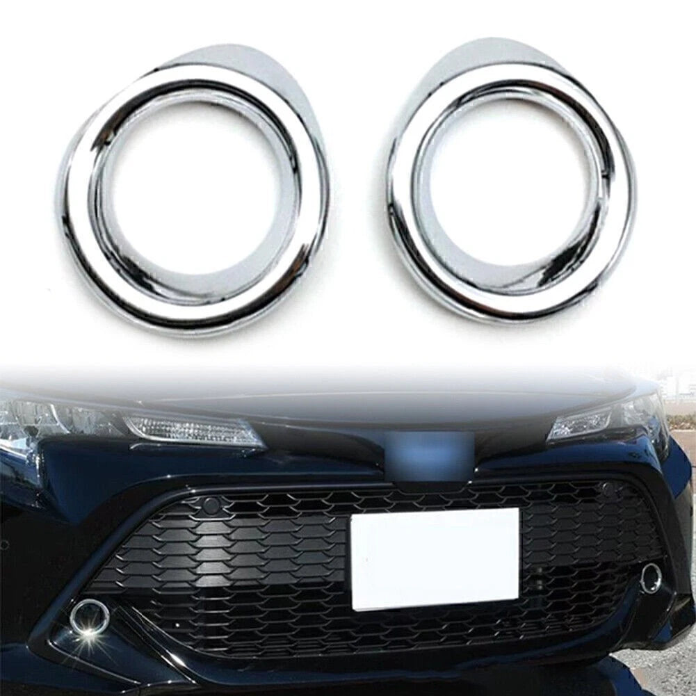 Chrome Front Fog Lamp Frame Cover Trim for Toyota Corolla Hatchback (2019–2020)