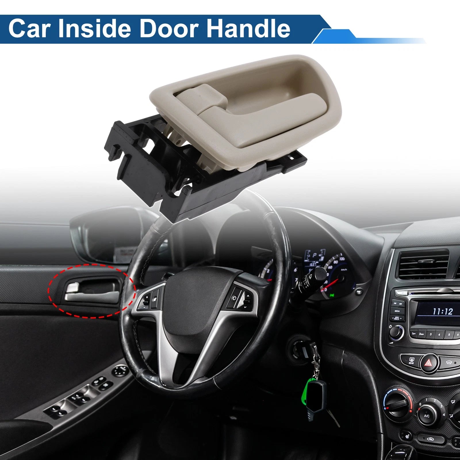 Front Passenger Side Interior Door Handle Replacement for Toyota Avalon (2000–2004)