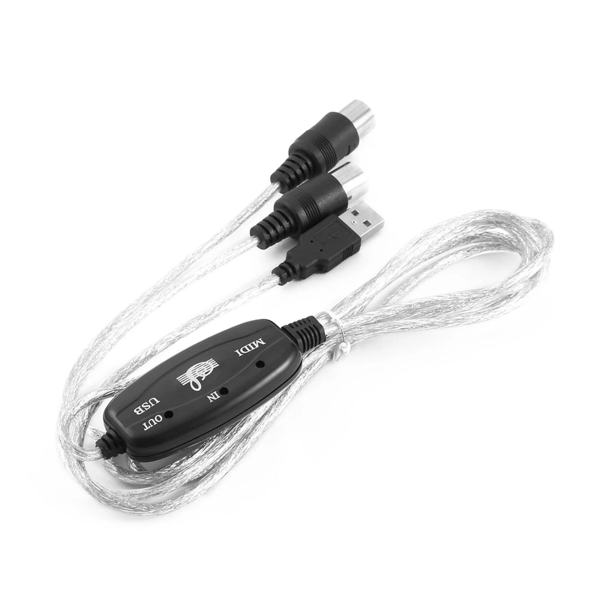USB MIDI Interface Cable Converter for PC to Music Keyboard Adapter