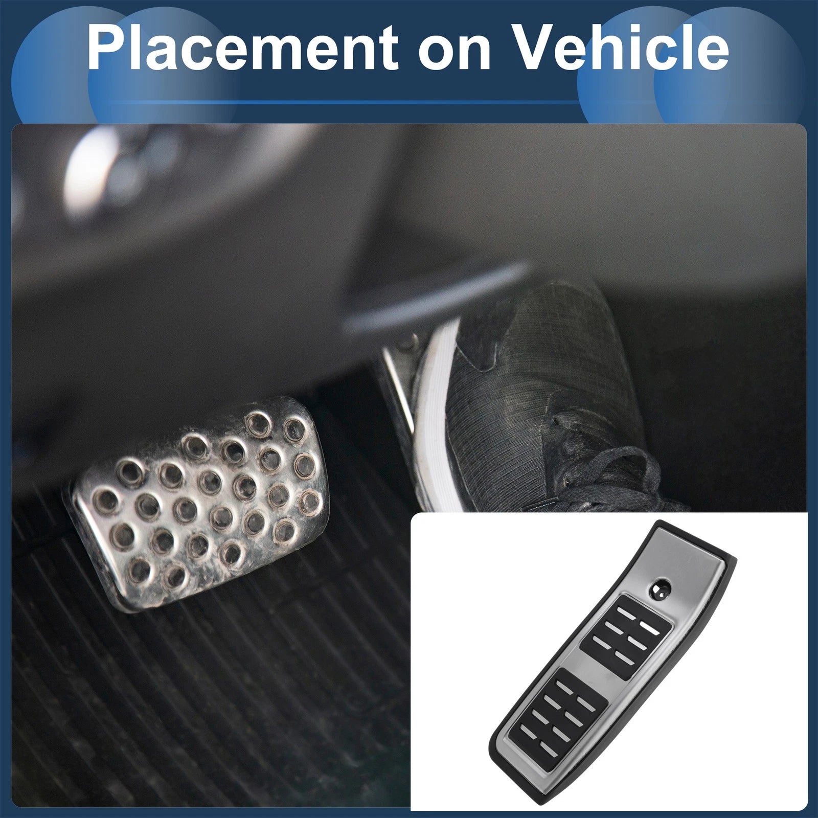Footrest Pedal Cover Replacement for Audi A5 2014–2024 Automatic Manual Silver