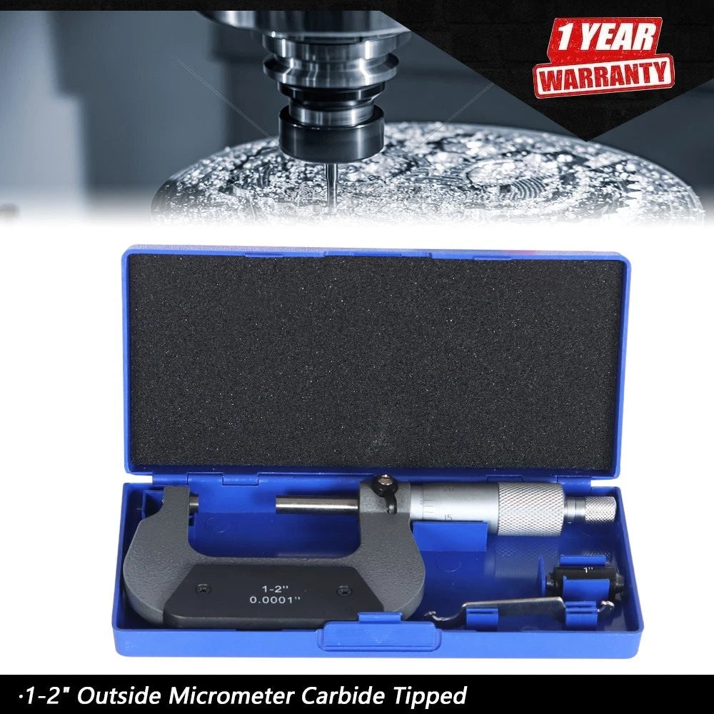 1" Carbide Tipped Precision Micrometer for