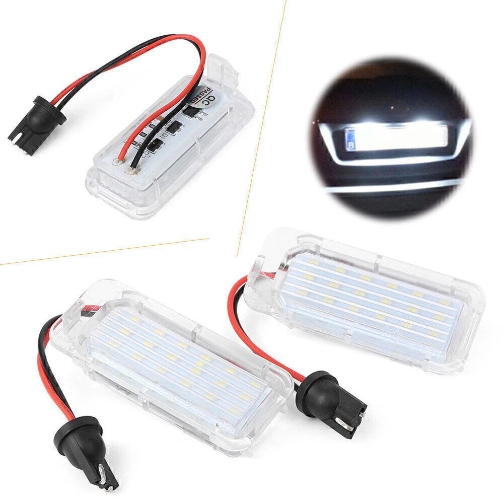 2X LED Rear License Plate Light for Ford Mondeo Focus C-MAX (2015–2021)