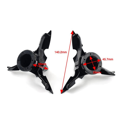 2X Spun Blade Spinning Front Axle Cap Nut Cover for Harley Softail Dyna