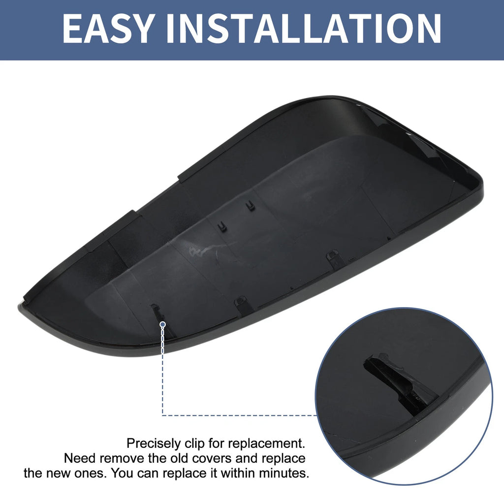 Left Side Mirror Cover Cap for Toyota 4Runner (2010–2023) Gloss Black