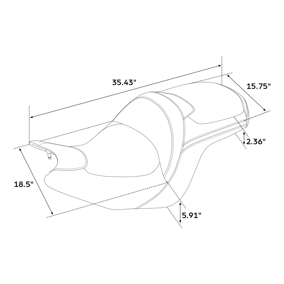Driver & Passenger Seat for Honda Goldwing 1800 GL1800 (2018–2023)