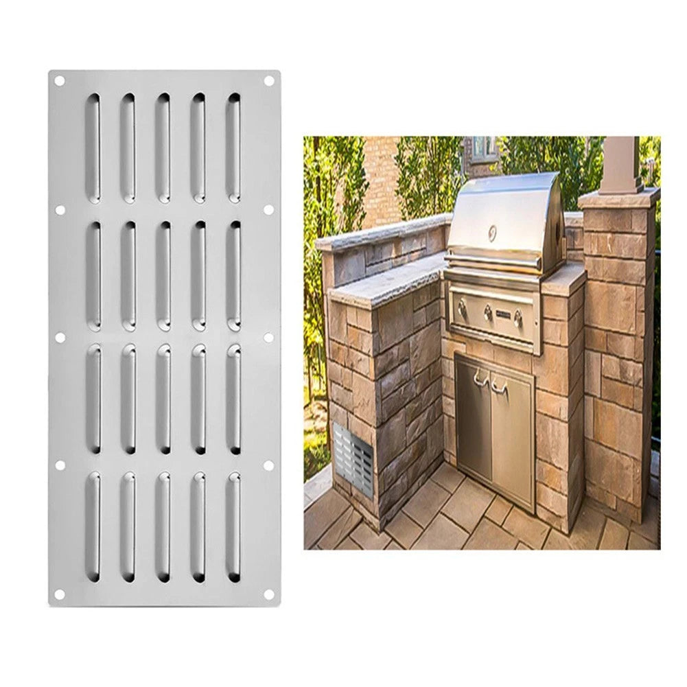 Venting Panel for Grill Accessory (13.5in x 5.25in) 304 Stainless Steel
