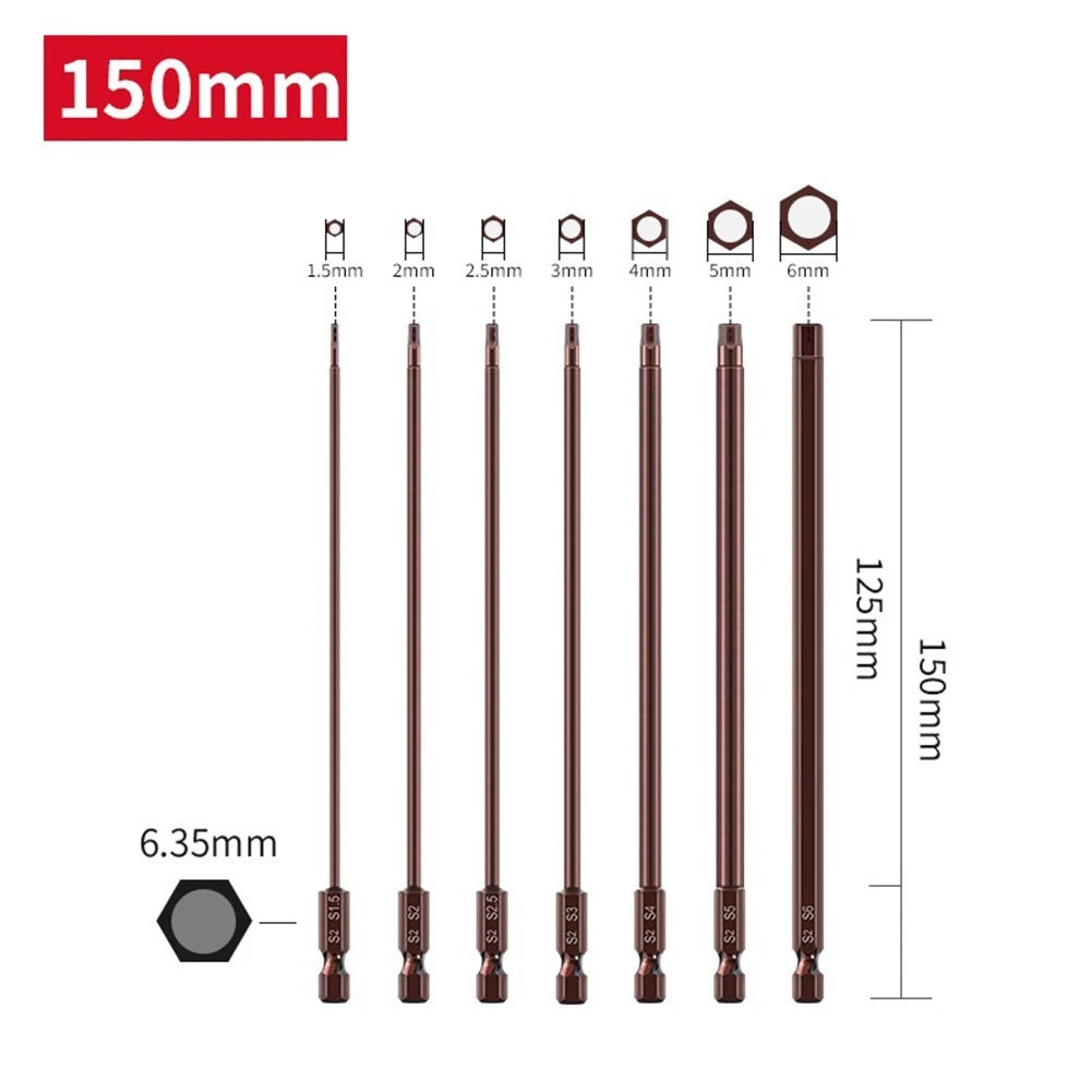 Magnetic Hex Head Screwdriver Bits for Secure Screwdriving