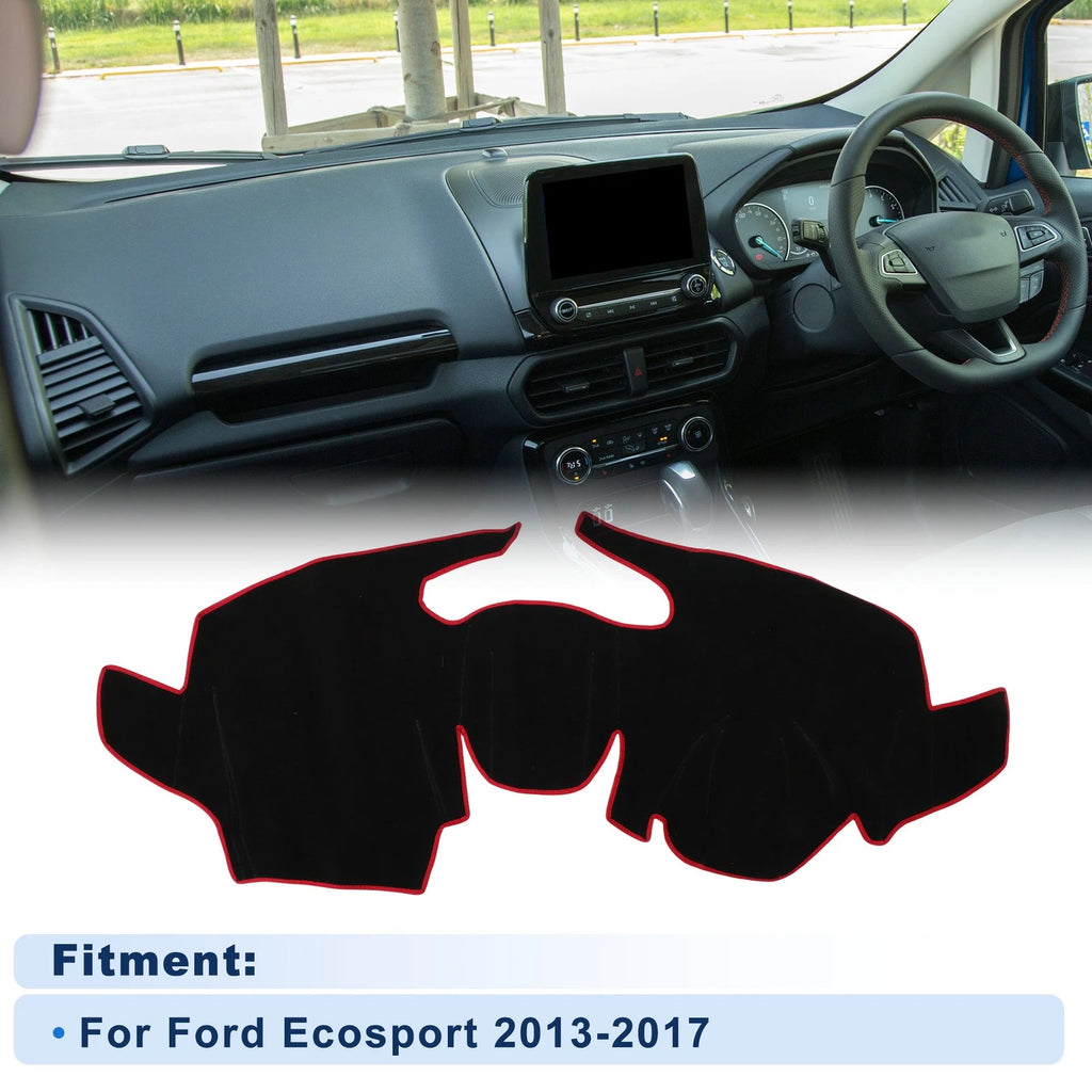 Dash Cover for Ford Ecosport (2013–2017) Polyester Black Red Edge Set