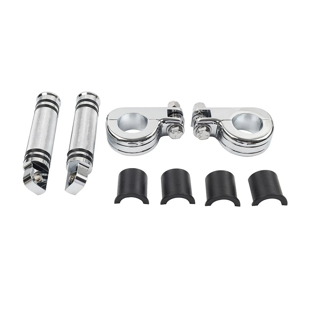 25-32mm Engine Guard Bar Highway Foot Peg Footrest for Harley Yamaha Chrome