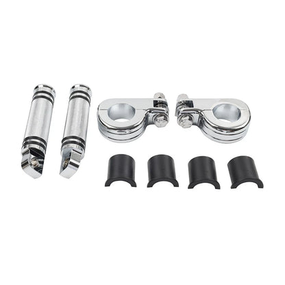 25-32mm Engine Guard Bar Highway Foot Peg Footrest for Harley Yamaha Chrome